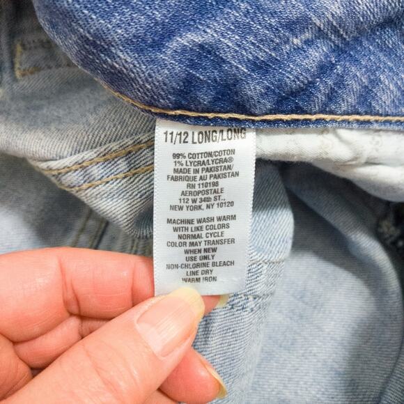 Aeropostale Hailey skinny flare midrise Cowgirl Tough flap pocket jeans 11/12 L - Picture 11 of 11